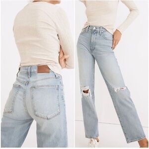 NWT Madewell Women's Light Blue Vintage Straight Jeans